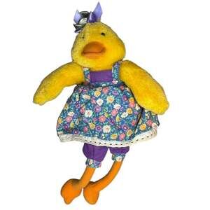 Vintage 1997 Hallmark Dipsy Duck Storybook Friends Plush 12.5" Floral
